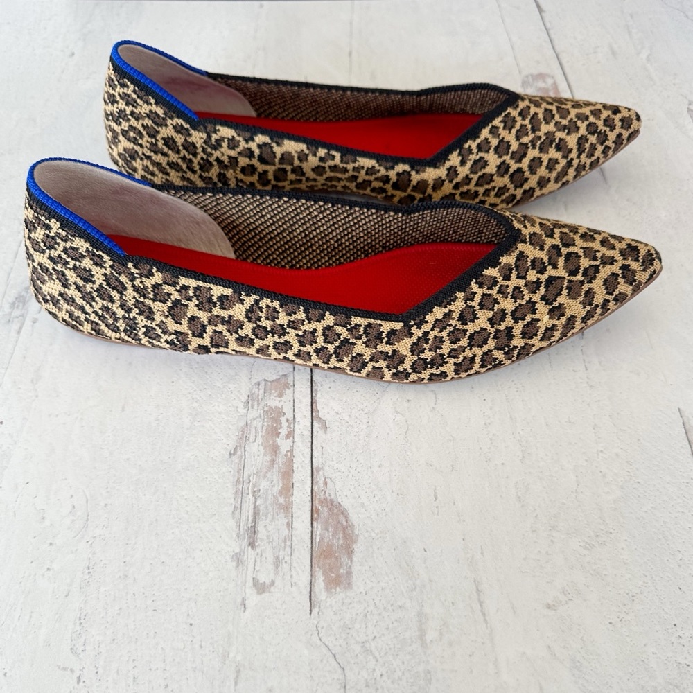 Rothy's • The Point Little Cat Animal Print Flats
